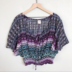 Mossimo | Colorful Crop Top Blouse